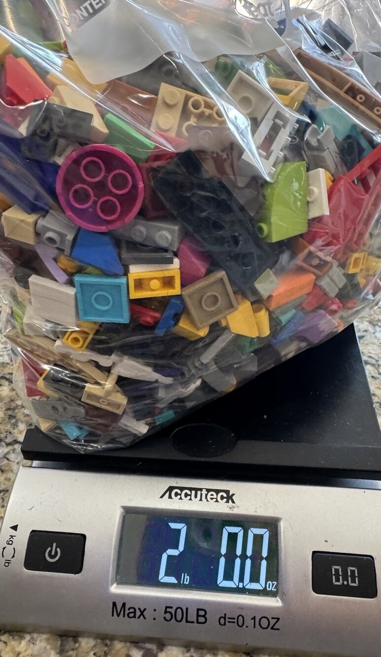 2 lbs Mixed LEGO Lot - Authentic Genuine Bricks Parts & Pieces Cleaned & Sorted